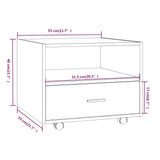 Coffee Table White 55x55x40 cm Engineered Wood 810926