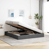 Storage Bed with Mattress Dark Grey 160 x 200 cm Fabric 3370023