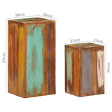 Plant Stands 2 pcs Solid Reclaimed Wood 320806