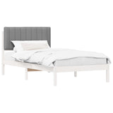 Bed Frame with Upholstered Headboard Light Grey 100 x 200 cm 878073
