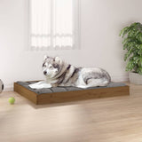 Dog Bed Honey Brown 101.5x74x9 cm Solid Wood Pine 820869