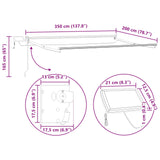 Manual Retractable Awning with LEDs 3.5 x 2 m 3419393