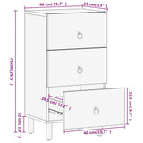 Side Cabinet 40x33x75 cm Solid Wood Mango 358235