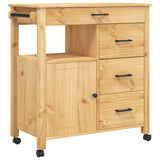 Kitchen Trolley MONZA 84x40x88.5 cm Solid Wood Pine 376109