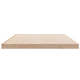 Floor Bed Frame Natural 140 x 220 cm Solid Pine Wood 869752