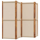 4-Panel Room Divider Taupe 280x180 cm 4003364