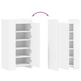 ZNTS Shoe Cabinet White 52x37.5x100 cm Engineered Wood 848437