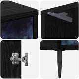 Bedside Cabinet RAALTE 2 pcs Black Oak 36 x 33 x 51 cm 8007236