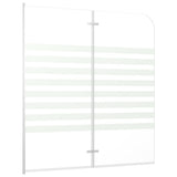ZNTS Bath Enclosure 120x140 cm Tempered Glass Stripe 146225