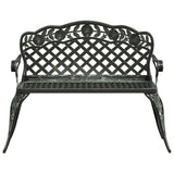 Garden Bench Green Cast aluminium Medium Durable Garden Bench 317741