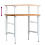 Workbench Light Brown 80x60x cm Solid Wood Oak 3309718