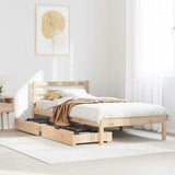 Bed Frame without Mattress 100x200 cm Solid Wood Pine 3301536