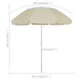 314715 Beach Parasol Sand Yellow 300 cm