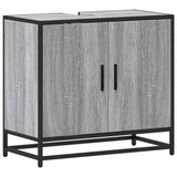 Bathroom Sink Cabinet Grey Sonoma 65x33x60 cm Engineered Wood 849267