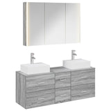 Bathroom Furniture Set 4 pcs Grey Sonoma 3406828