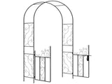 Outdoor Garden with Double Gates, Metal Garden Arbor for Climbing Plants, Roses, Vines, Wedding T3398P318831