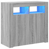 Sideboard with LED Lights Grey Sonoma 80x35x75 cm 815730