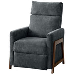 ZNTS Recliner Armchair, Sofa Seat with Adjustable Leg Rest, Snow wool Upholstered Padded Single Reclining 78054493