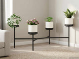 Flower Stand White 125 x 55 x 81 cm PP and Steel 42033401