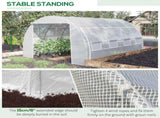 4 x 3 x 2 m Polytunnel Greenhouse with Roll-up Side Walls, Walk-in Grow House Tent with Steel Frame, T3398P313598