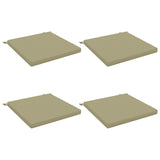 4-Piece Seat Cushions SOEST 4 pcs 100% Polyester Light Green 944820
