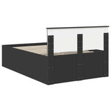 Bed Frame with Headboard Black 120 x 190 cm Engineered Wood 3408593