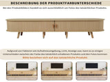 TV Stand with 2 Drawer 2 Sliding Doors 2-Tier Storage Shelf,Oval TV Cabinet Storage Sideboard with N605P339343E