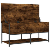 Storage Bench Smoked Oak 100x42.5x47 cm Engineered Wood 839025