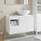 Bathroom Furniture Set 2 pcs High Gloss White Engineered Wood 3404088