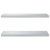Wall Shelves 2 pcs 75x30 cm Silver Stainless Steel 30282