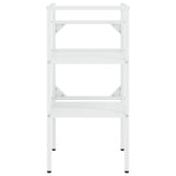 Bathroom Washbasin Frame with Built-in Basin White Iron 3101373