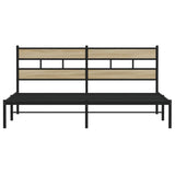 Metal Bed Frame without Mattress Sonoma Oak 183x213 cm 4017107