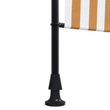 Outdoor Roller Blind Orange and White 200x270 cm Fabric&Steel 368771