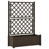 Garden Planter with Trellis 100x43x142 cm PP Mocha 313984