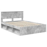Bed Frame with Headboard Concerte 140 x 190 cm Solid Pine Wood 3410603