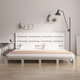 Bed Frame without Mattress White 160x200 cm Solid Wood Pine 3120143