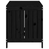Garden Storage Box Black 121x55x64 cm Solid Wood Pine 823847