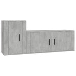 2 Piece TV Cabinet Set Concrete Grey Engineered Wood 3188482