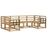 Outdoor Sofa Set 6 pcs White Solid Acacia Wood 3388128
