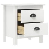 Bedside Cabinet Hill White 46x35x49.5 cm Solid Pine Wood 288904