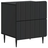 Bedside Cabinet 2 pcs Black 43 x 34.5 x 49.5 cm Engineered Wood 894298