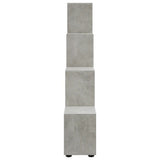 Staircase Bookcase Concrete Grey 142 cm Engineered Wood 342598