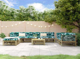 9 Piece Garden Lounge Set Impregnated Wood Pine 3186304