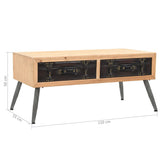 Coffee Table Solid Fir Wood 115x55x50 cm 245777