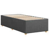 Bed Frame without Mattress Dark Grey 90x190 cm Single Fabric 3284695