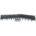 Garden Sofa Set Anthracite Steel 3378997