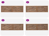 Bed Headboard Natural Solid Teak Wood 42024549