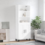 Highboard White 69.5x34x180 cm Engineered Wood 3189981