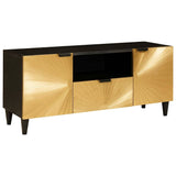 TV Cabinet Black and Gold 105 x 33 x 46 cm Engineered wood 4017842