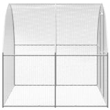 Outdoor Chicken Coop 3x4x2 m Galvanised Steel 3095464